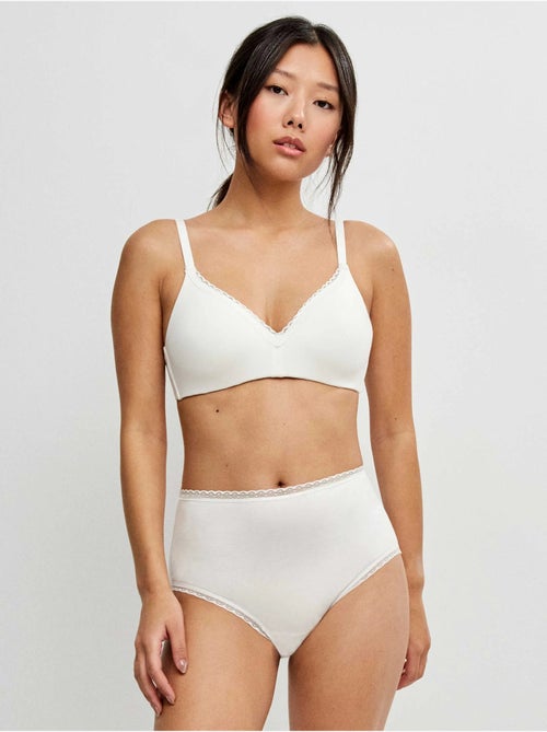 Slip alto con bordo di plumetis - Kiabi