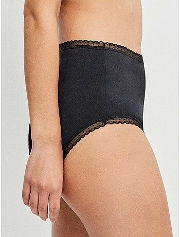 Slip alto con bordo di plumetis