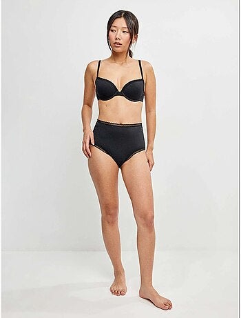 Slip alto con bordo di plumetis