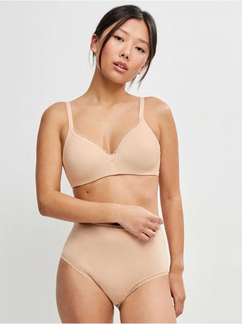 Slip alto con bordo di plumetis - Kiabi