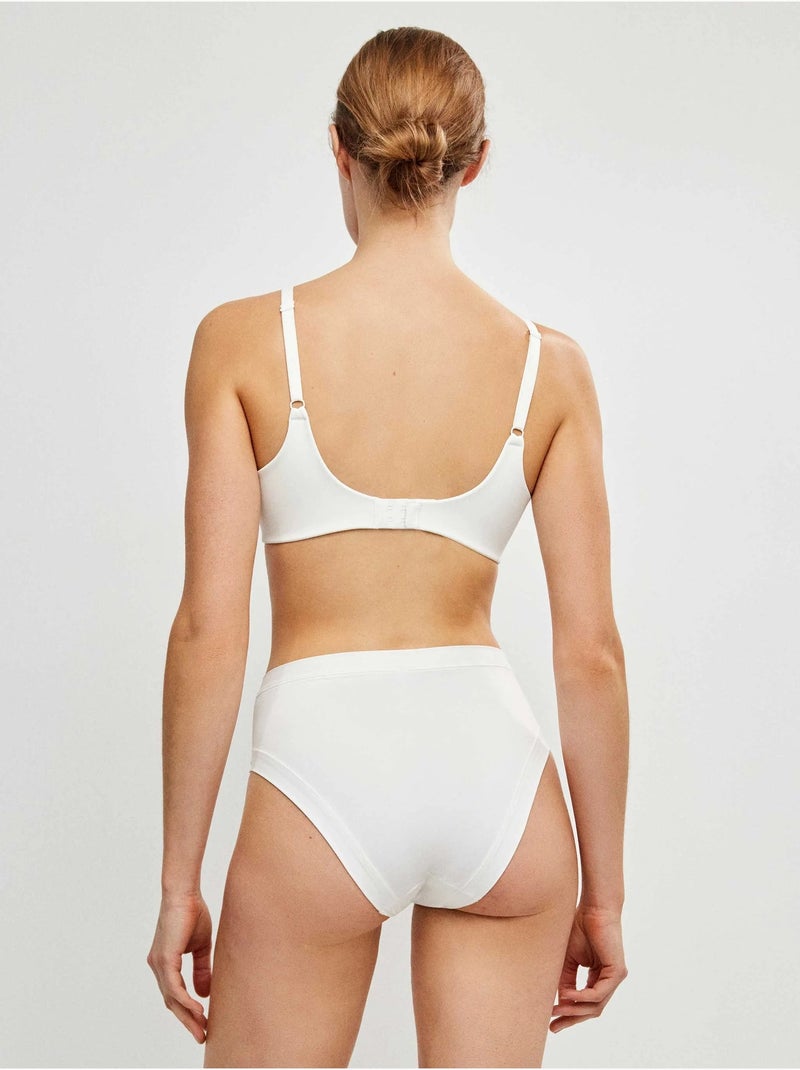 Slip alto in microfibra Bianco - Kiabi