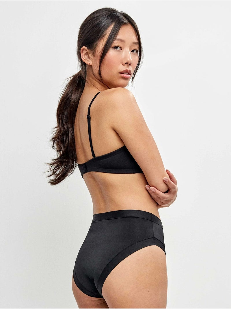 Slip alto in microfibra Nero - Kiabi