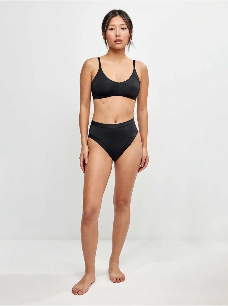 Slip alto in microfibra Nero - Kiabi