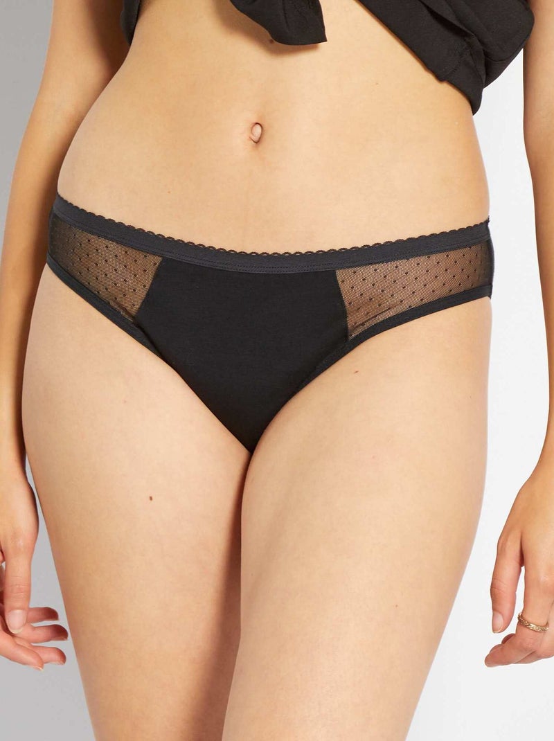 Slip assorbenti Flusso abbondante 'DIM' Protect nero - Kiabi