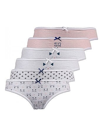 Slip bambina confezione da 6