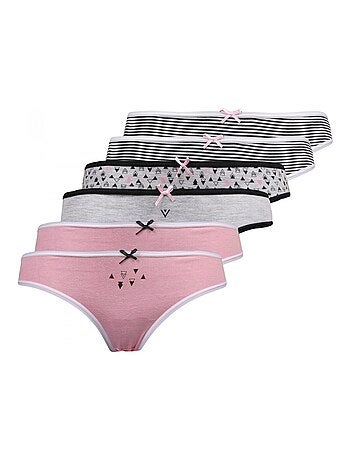 Slip bambina confezione da 6