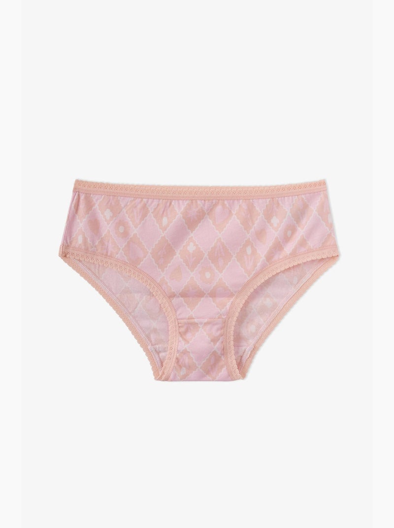 Slip bambina princess print floreale in cotone penti Rosa - Kiabi