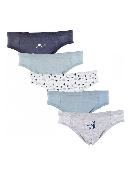 Slip Bambino TWINDAY Cotone - Confezione da 5 - Kiabi Slip Bambino TWINDAY Cotone - Confezione da 5 - Kiabi