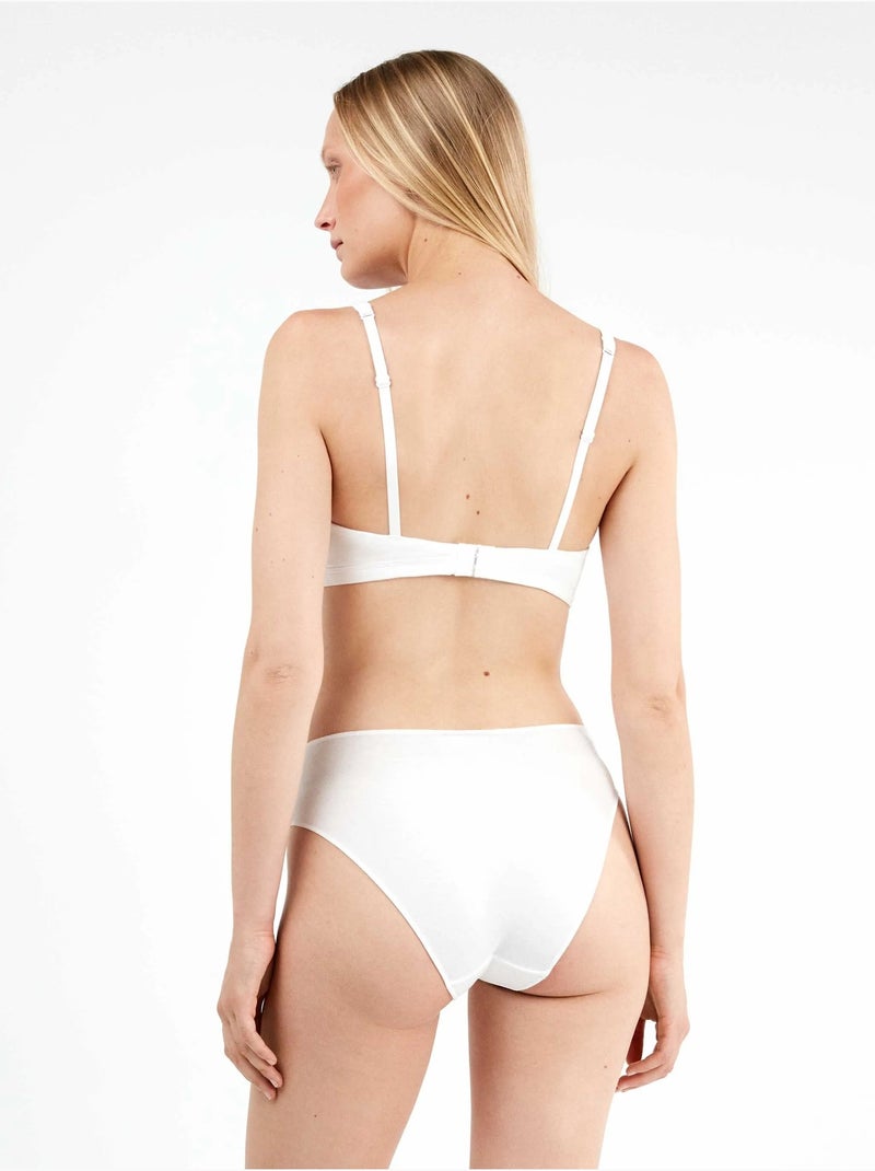 slip basic cotone biologico Bianco - Kiabi