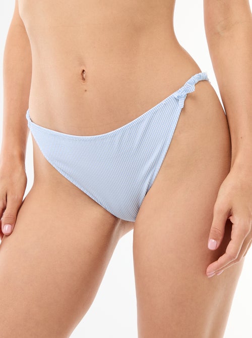 Slip bicolore a righe con pizzo - Kiabi