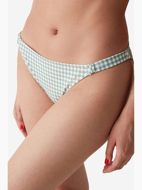 Slip bikini a quadri gingham con profilo laterale greenlake penti - Kiabi Slip bikini a quadri gingham con profilo laterale greenlake penti - Kiabi