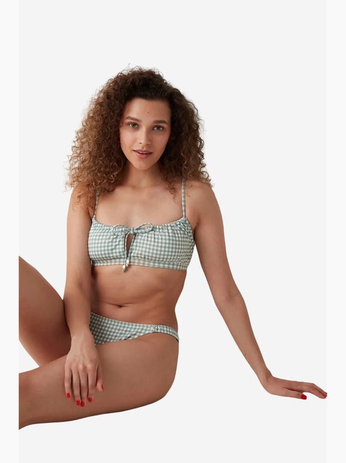 Slip bikini a quadri gingham con profilo laterale greenlake penti - Kiabi Slip bikini a quadri gingham con profilo laterale greenlake penti - Kiabi