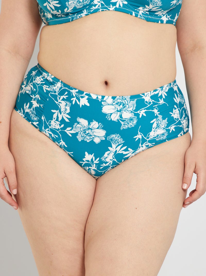 Slip bikini a vita alta BLU - Kiabi