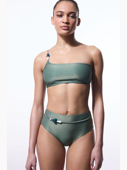 Slip bikini a vita alta con perline penti - Kiabi Slip bikini a vita alta con perline penti - Kiabi