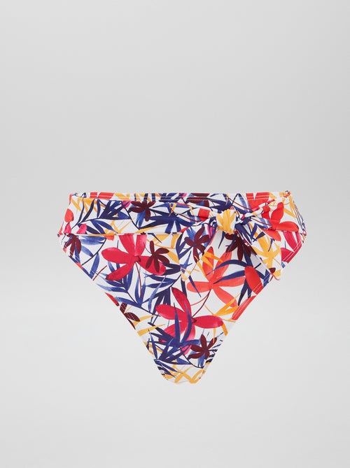 Slip Costume Donna Vita Alta Con Arricciature - In Poliammide Ed Elastan, Resistente A Cloro E Sole, Foderato - Foto 5