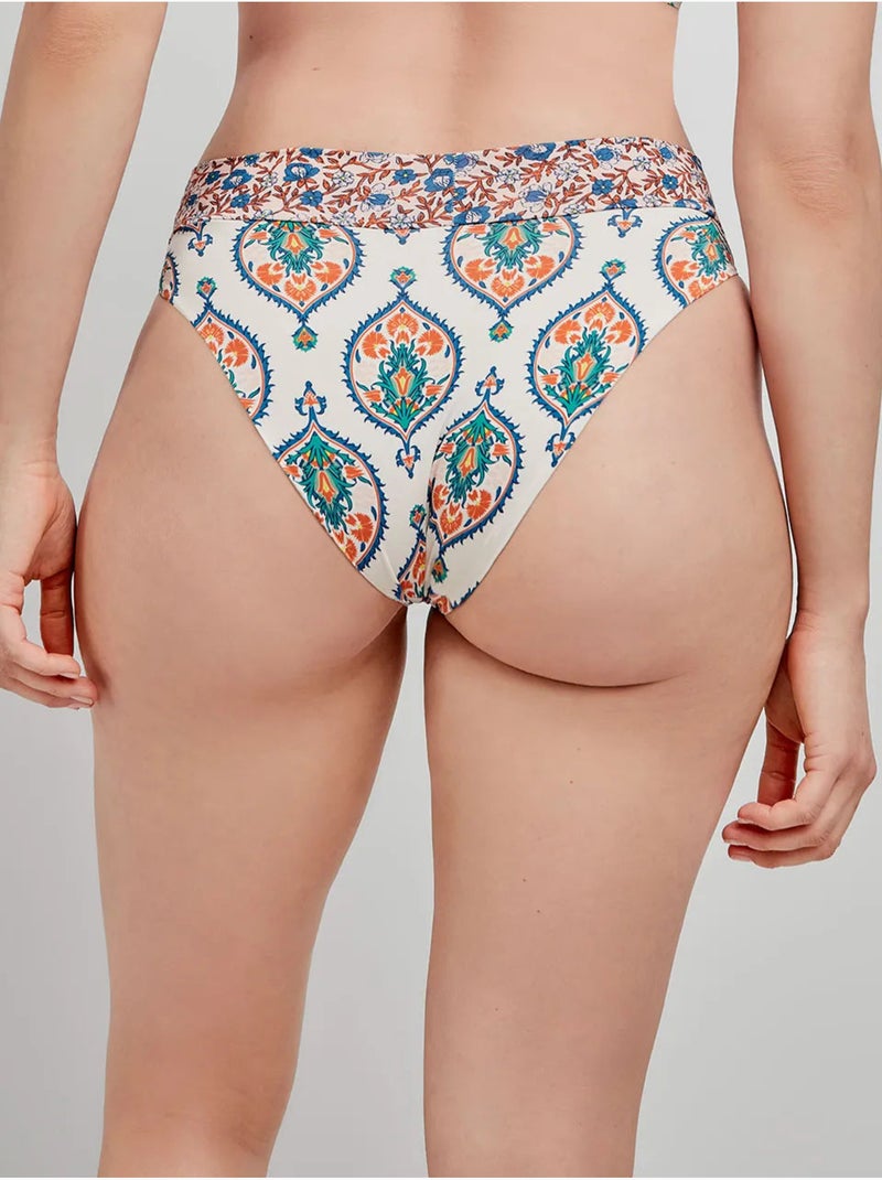 Slip bikini a vita alta fantasia Multicolore - Kiabi