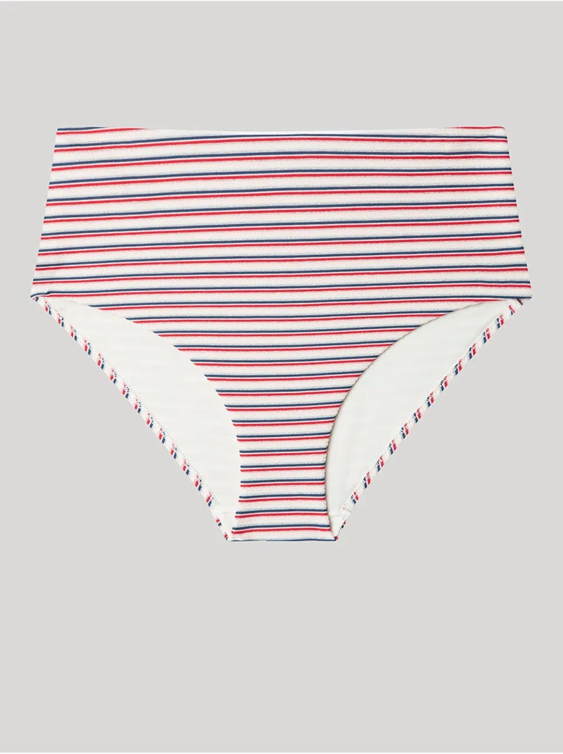 Slip bikini a vita alta grafica righe Multicolore - Kiabi