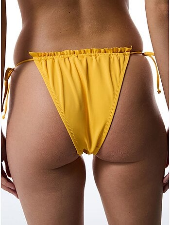 Slip bikini a vita bassa con laccetti super frill penti
