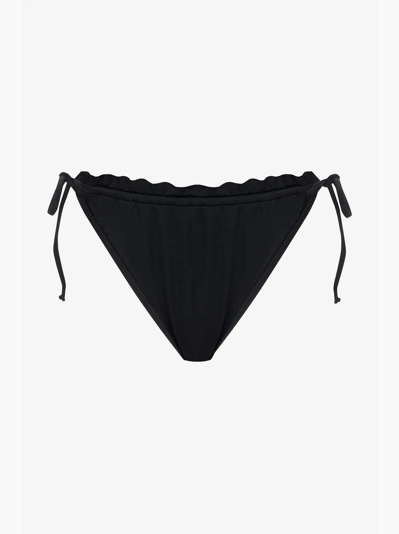 Slip bikini a vita bassa con laccetti super frill penti Nero - Kiabi