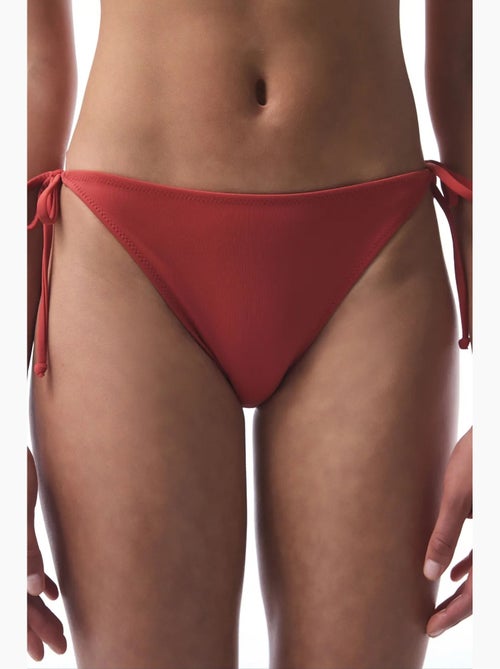 Slip bikini a vita bassa con lacci laterali penti - Kiabi
