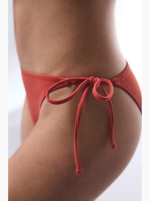 Slip bikini a vita bassa con lacci laterali penti - Kiabi