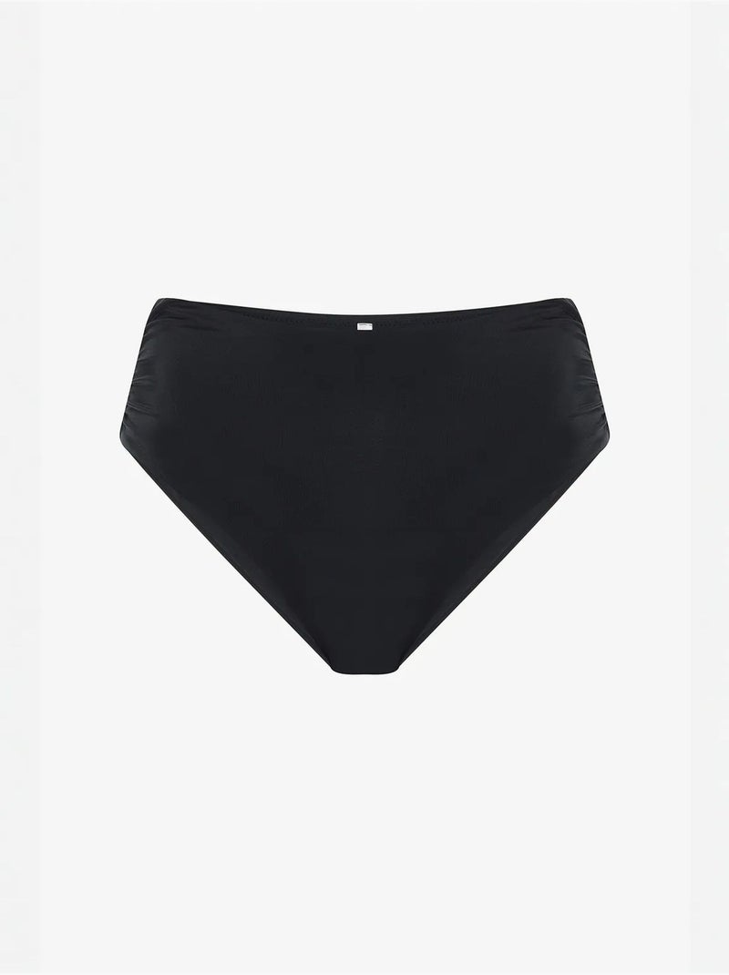 Slip bikini alto arricciato penti Nero - Kiabi