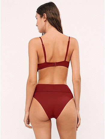 Slip bikini alto con nodo