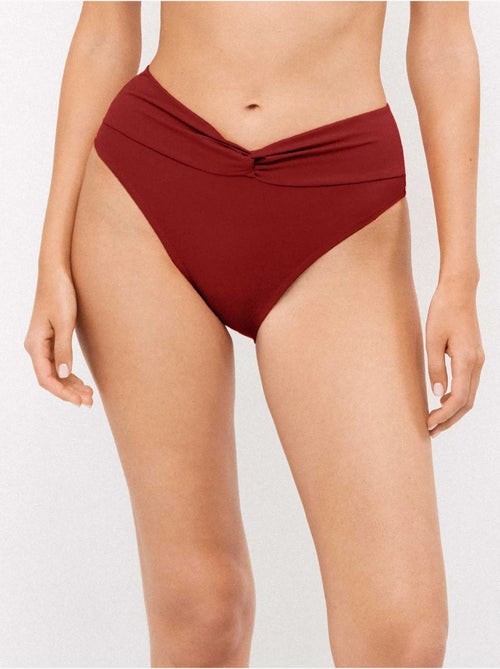 Slip bikini alto con nodo - Kiabi