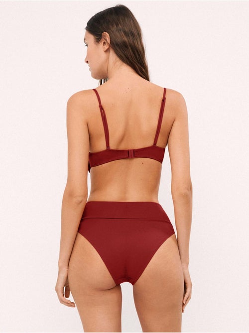 Slip bikini alto con nodo - Kiabi