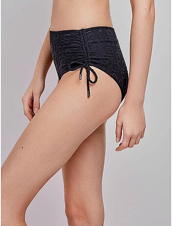 Slip bikini alto con stampa geometrica