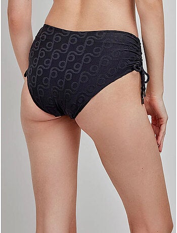 Slip bikini alto con stampa geometrica