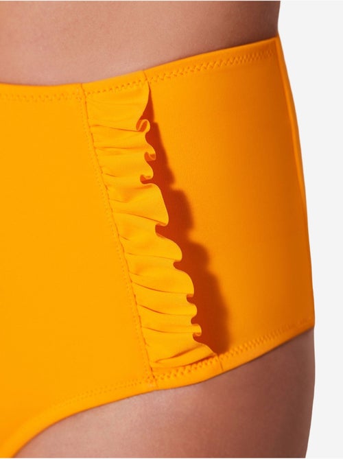 Slip bikini alto con volant penti - Kiabi