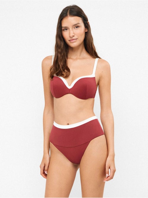Slip bikini alto multiposizione - Kiabi