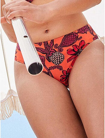 Slip bikini alto stampato