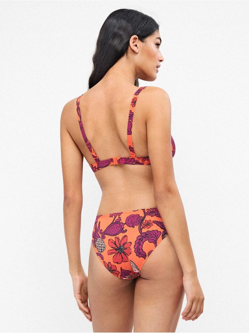 Slip bikini alto stampato Multicolore - Kiabi