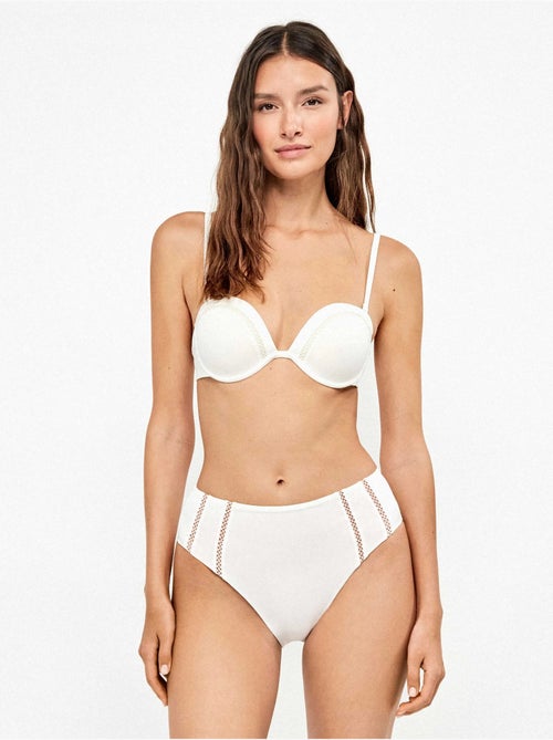 Slip bikini alto traforato - Kiabi