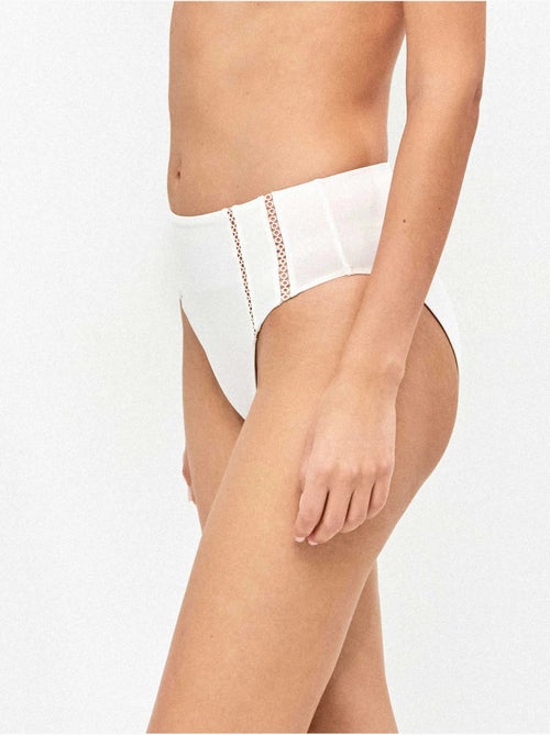 Slip bikini alto traforato - Kiabi