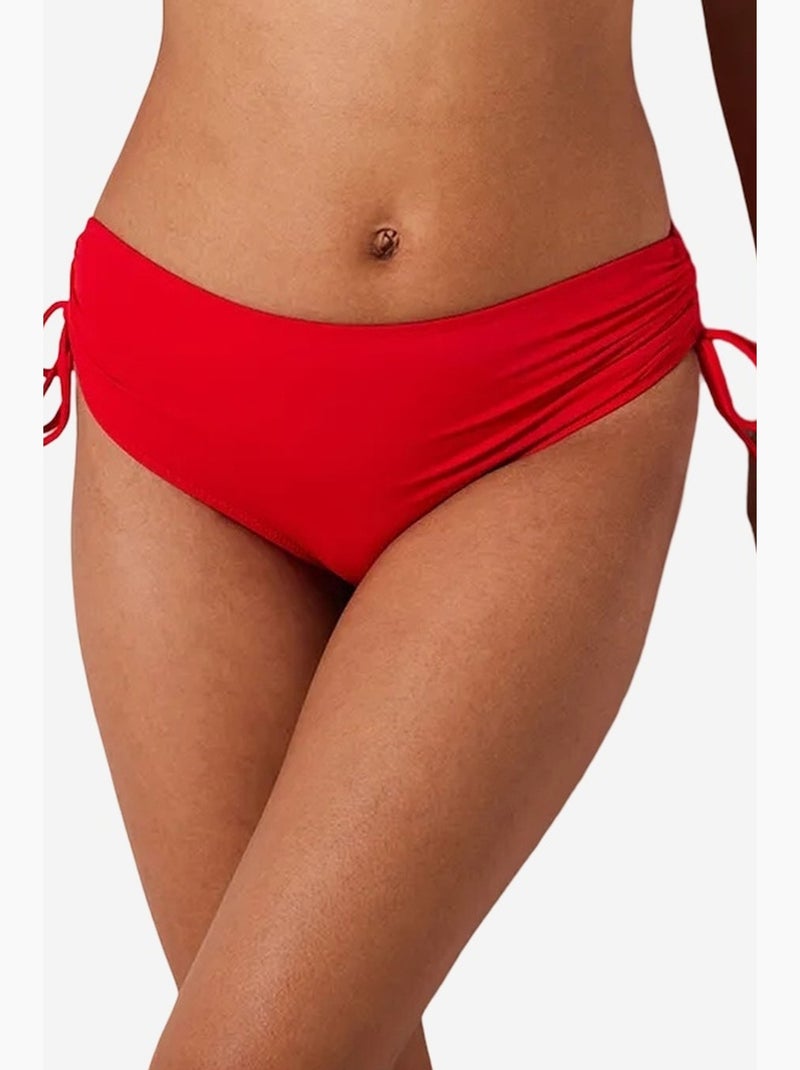 Slip bikini basic a vita alta con anello penti Rosso - Kiabi