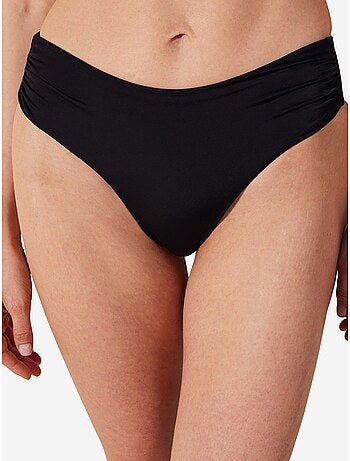 Slip bikini basic a vita alta con arricciature penti