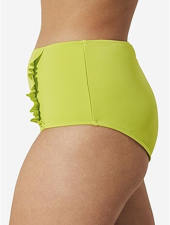 Slip bikini basic a vita alta con volant penti