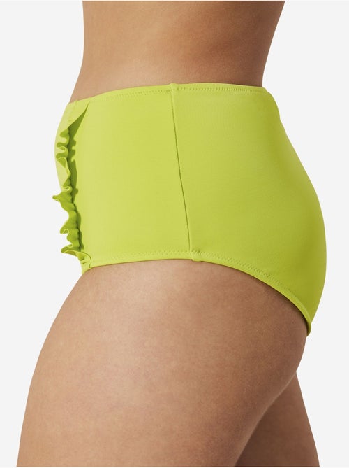 Slip bikini basic a vita alta con volant penti - Kiabi Slip bikini basic a vita alta con volant penti - Kiabi