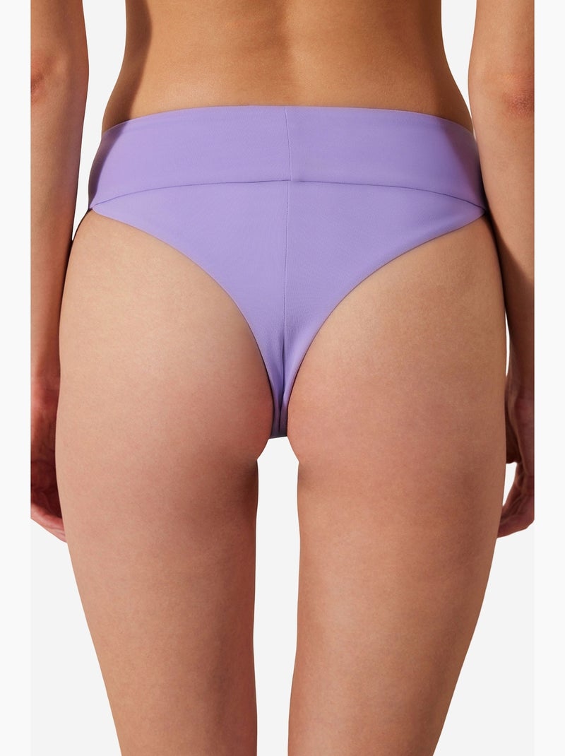 Slip bikini basic con cintura penti Lavanda - Kiabi