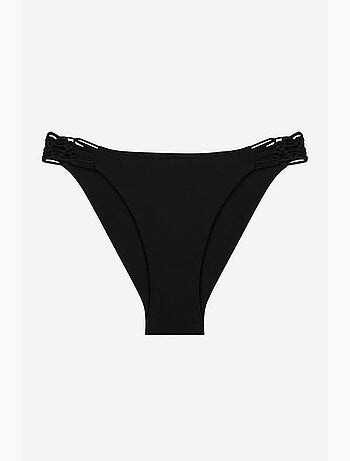 Slip bikini basic con dettagli macramè sui lati penti