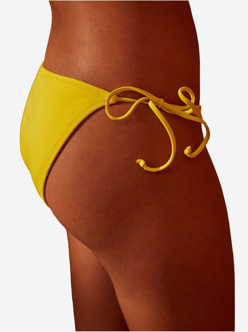 Slip bikini basic con laccetti penti Giallo limone - Kiabi