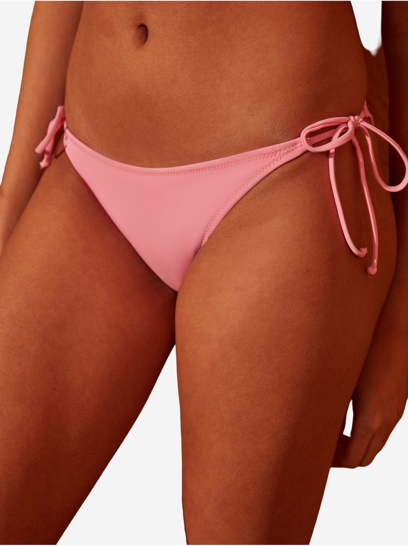 Slip bikini basic con laccetti penti Rosa - Kiabi