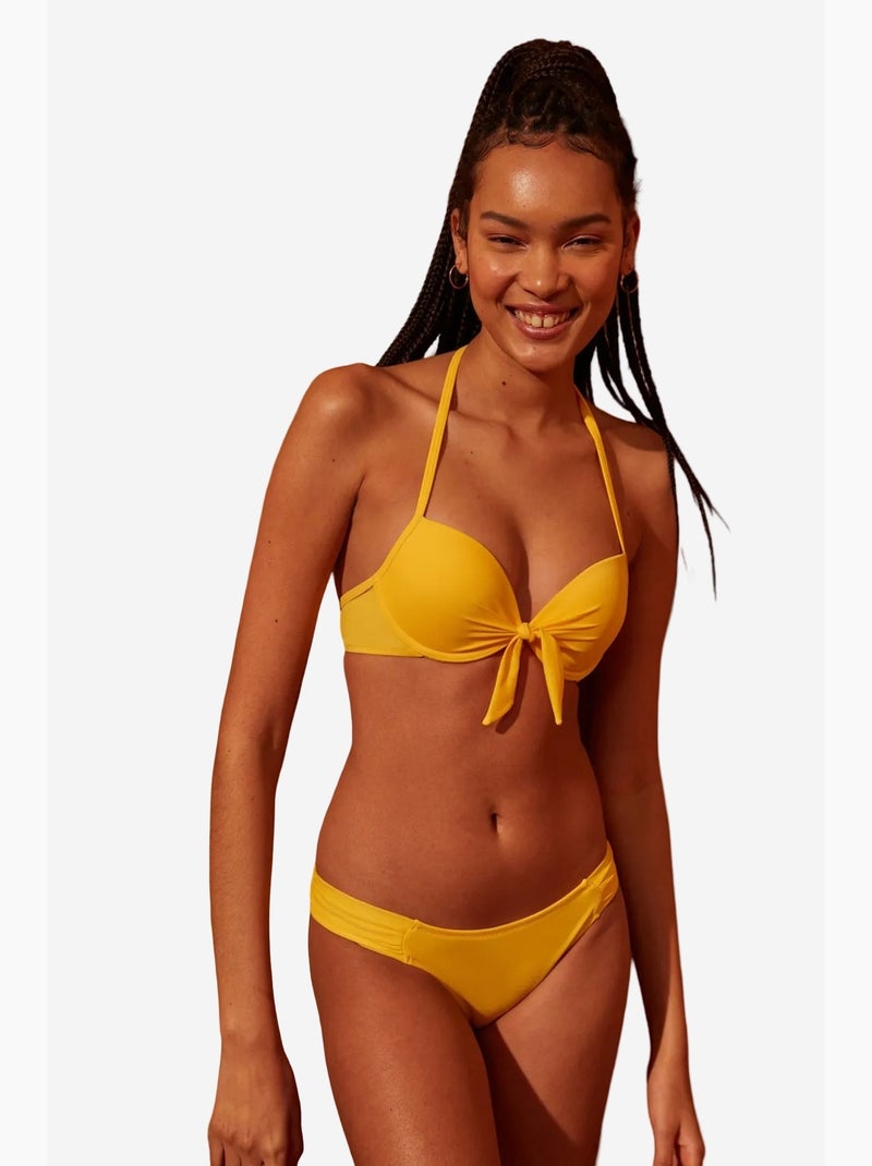 Slip bikini basic hipkini penti Giallo limone - Kiabi