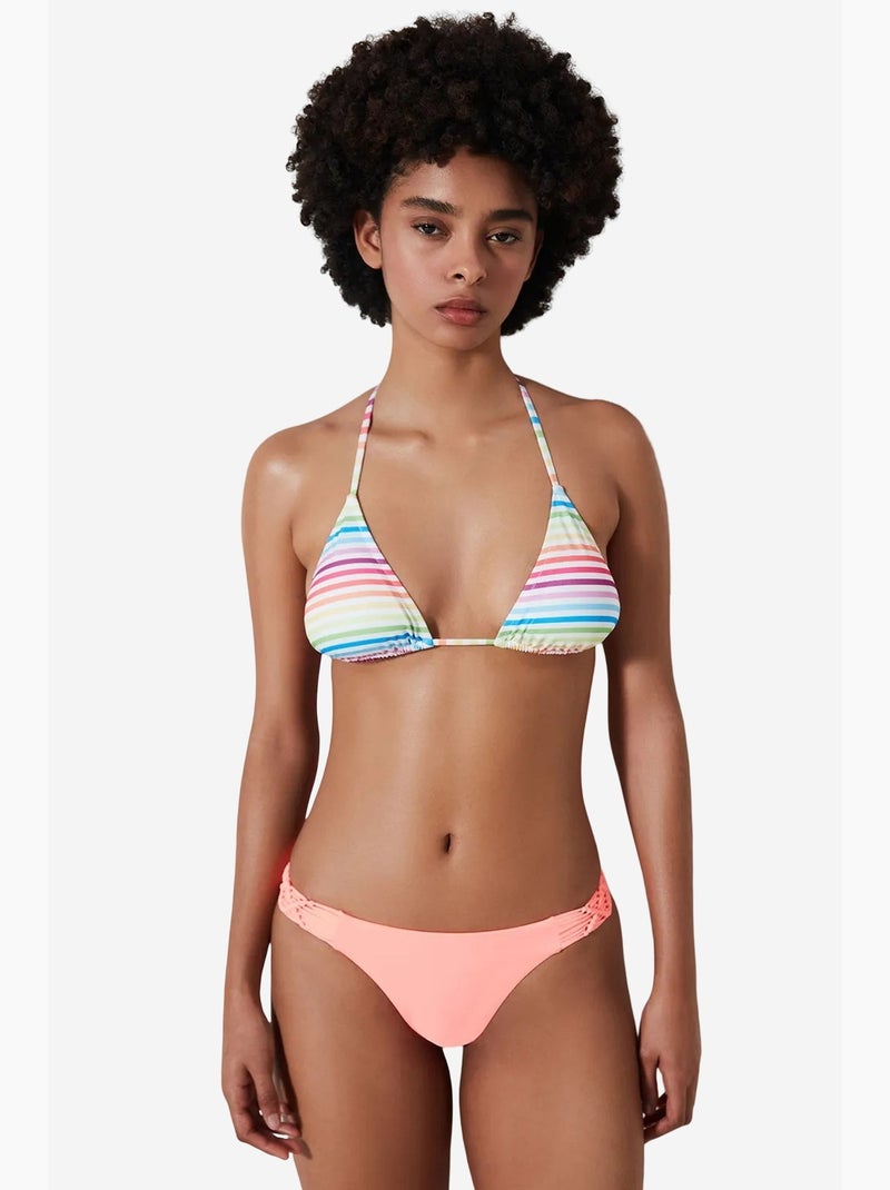 Slip bikini basic macrame penti Rosa fluo/Solinotes - Kiabi