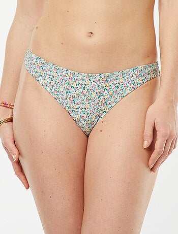 Slip bikini basico floreale