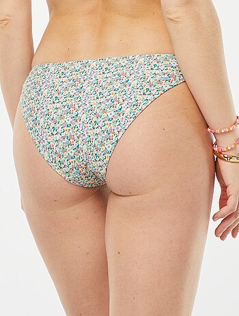 Slip bikini basico floreale