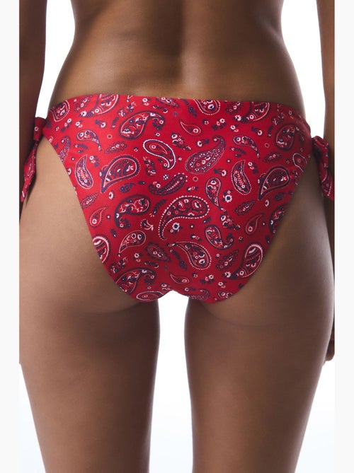Slip bikini brasiliano bandana con motivo etnico e fibbia penti - Kiabi